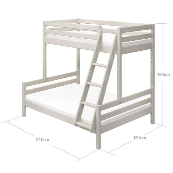 Lit superposé Classic 90 / 140 x 200 cm - Blanc Cérusé