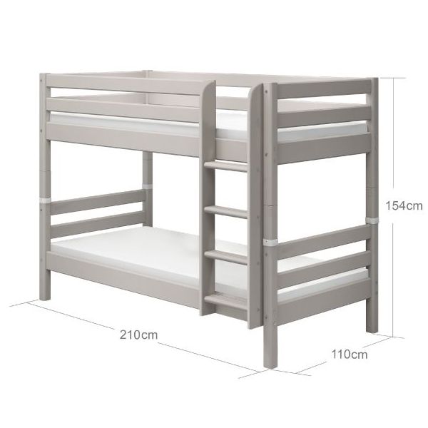 Classic Bunk Bed 90 x 200 cm - Whitewashed Grey