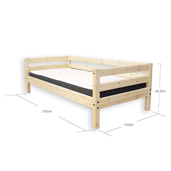 Lit banquette Classic - Bois Brut