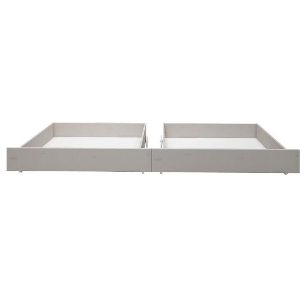 Classic Set of 2 Drawers for 90 x 200 cm Bed - Whitewashed Grey