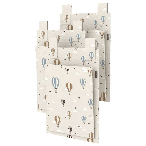 Set de 3 pochettes de lit - Montgolfières