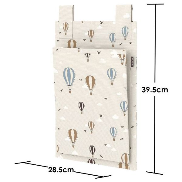 Set de 3 pochettes de lit - Montgolfières