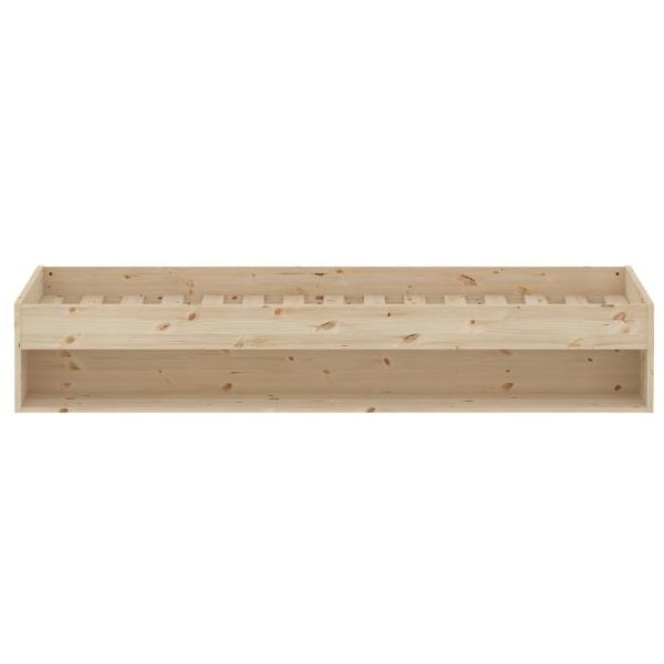 Lit simple avec étagère Grow 90 x 200 cm - Pin