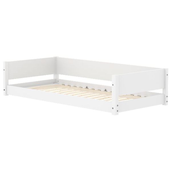 White Montessori Convertible Floor Bed 90 x 200 cm - White