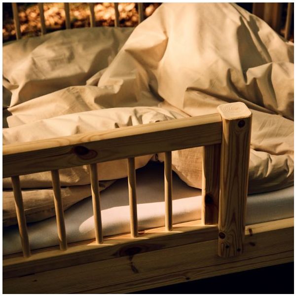 Raw Bunk Bed with Storage Drawers 90 x 200 cm - Slatted Sides - Pine