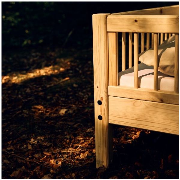 Raw Day Bed 90 x 200 cm - Slatted Sides - Pine