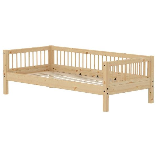 Raw Day Bed 90 x 200 cm - Slatted Sides - Pine