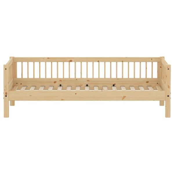 Raw Day Bed 90 x 200 cm - Slatted Sides - Pine