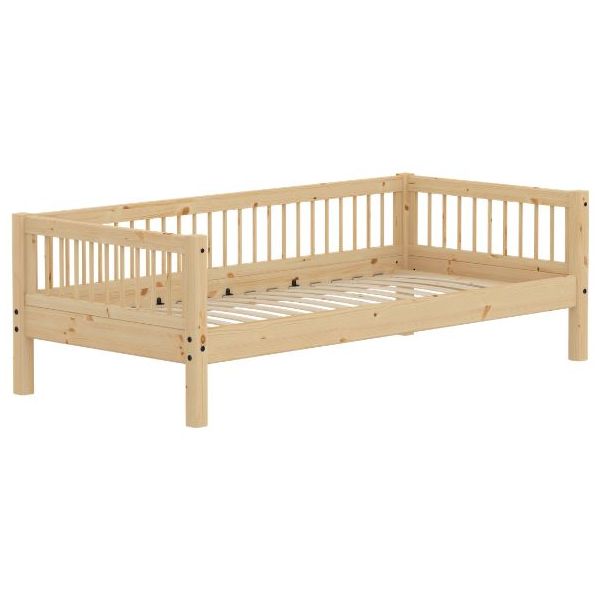 Raw Day Bed 90 x 200 cm - Slatted Sides - Pine