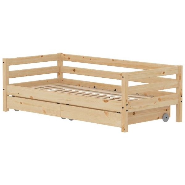 Bettsofa mit Schubladen Raw 90 x 200 cm - Kiefernholz