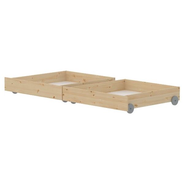 Raw Bed Drawers - Pine