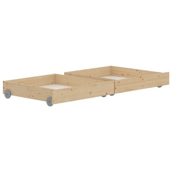 Raw Bed Drawers - Pine
