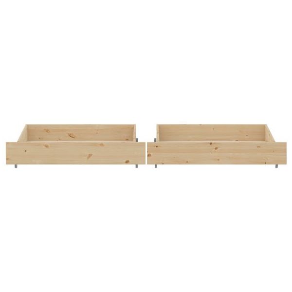 Raw Bed Drawers - Pine
