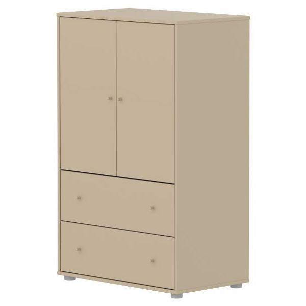 Saga 2 Doors & 2 Drawers Wardrobe - Oat / Oat