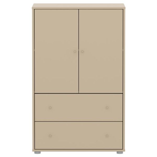 Saga 2 Doors & 2 Drawers Wardrobe - Oat / Oat