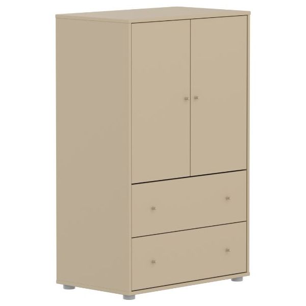 Saga 2 Doors & 2 Drawers Wardrobe - Oat / Oat