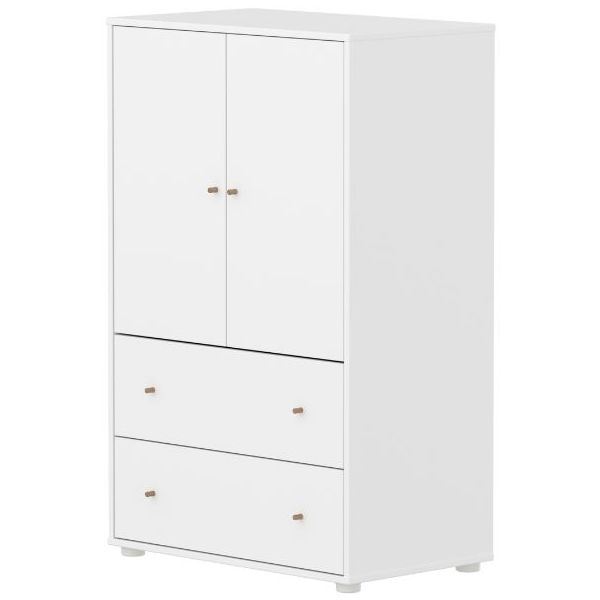 Saga 2 Doors & 2 Drawers Wardrobe - White / Oak
