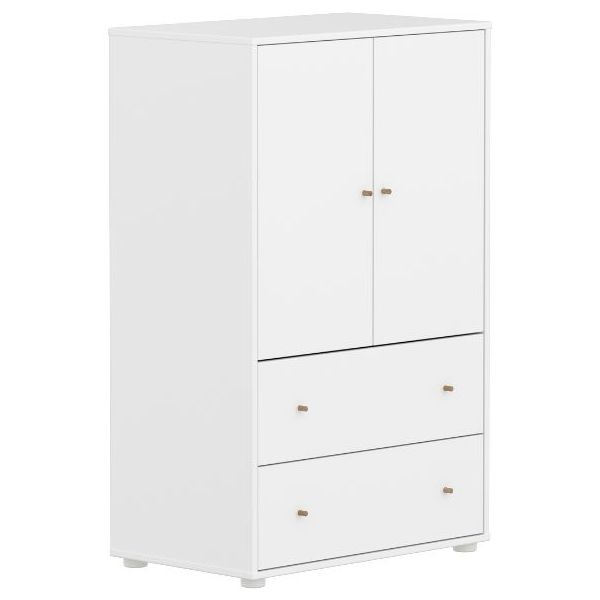 Saga 2 Doors & 2 Drawers Wardrobe - White / Oak