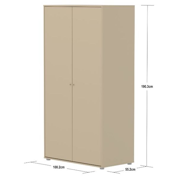Armoire 2 portes Saga - Avoine / Avoine