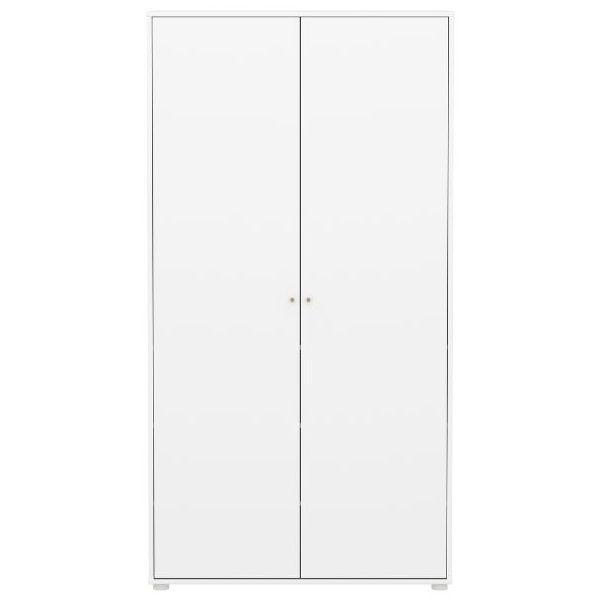Armoire 2 portes Saga - Blanc / Avoine