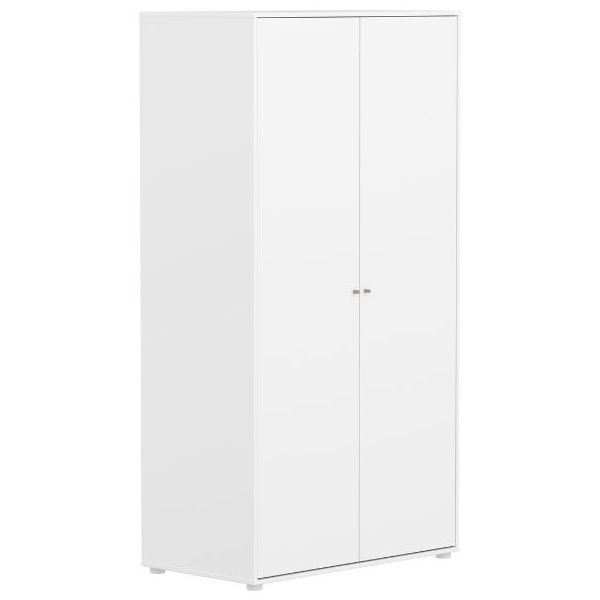 Armoire 2 portes Saga - Blanc / Avoine