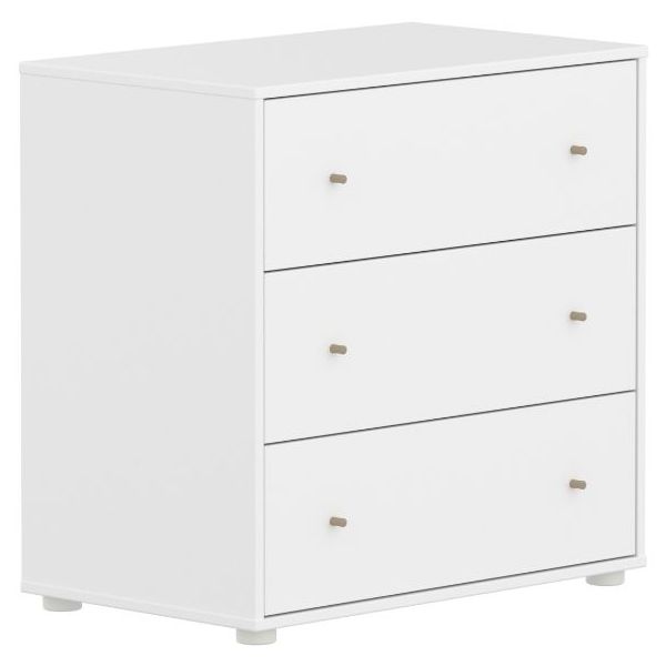 Saga Dresser - 3 Drawers - White / Oat