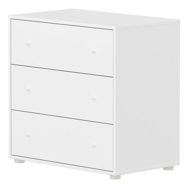 Saga Dresser - 3 Drawers - White / White