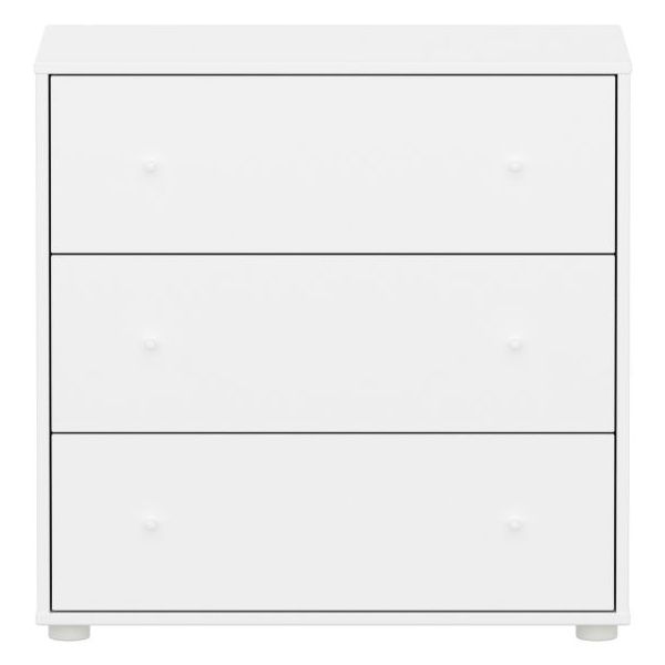 Saga Dresser - 3 Drawers - White / White