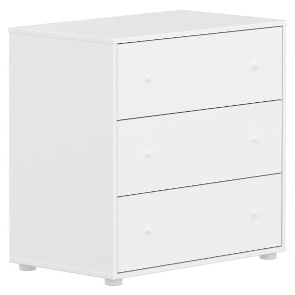 Saga Dresser - 3 Drawers - White / White
