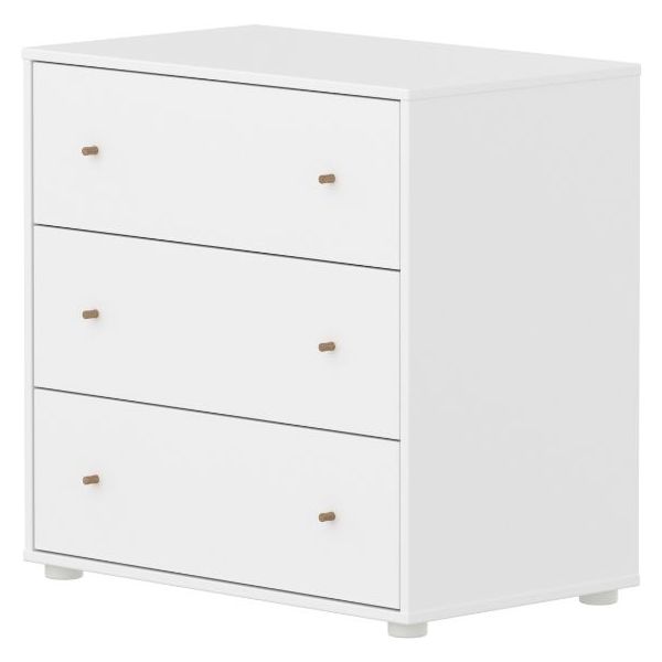 Saga Dresser - 3 Drawers - White / Oak