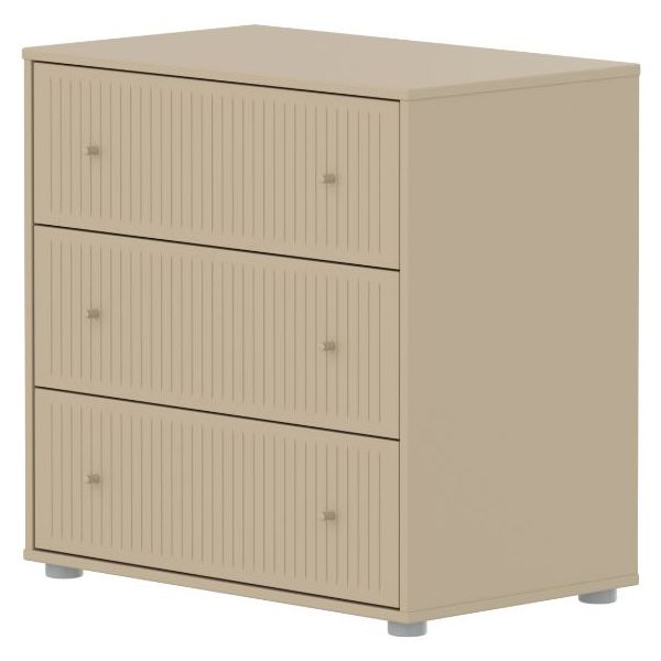 Saga Dresser - 3 Drawers - Grooves Oat / Oat