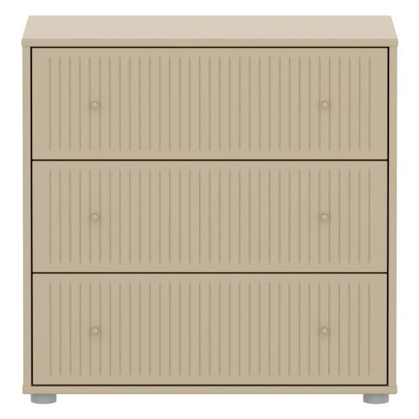 Saga Dresser - 3 Drawers - Grooves Oat / Oat
