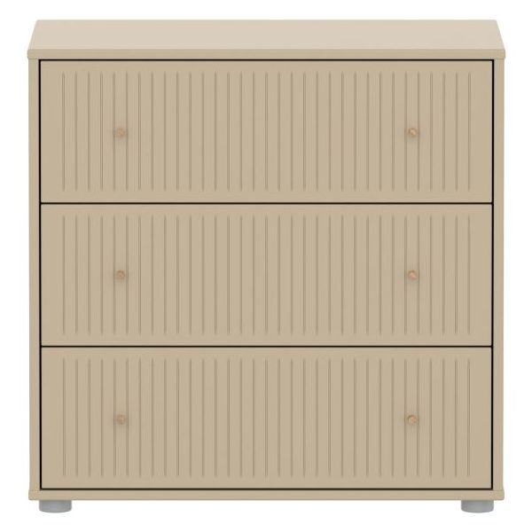 Saga Dresser - 3 Drawers - Grooves Oat / Oak