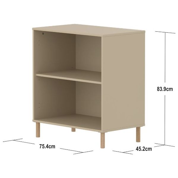 Étagère 1 tablette Saga - Pieds en chêne - Avoine