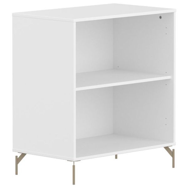 Saga Shelf Unit with 1 Shelf - Metal Feet - White / Oat