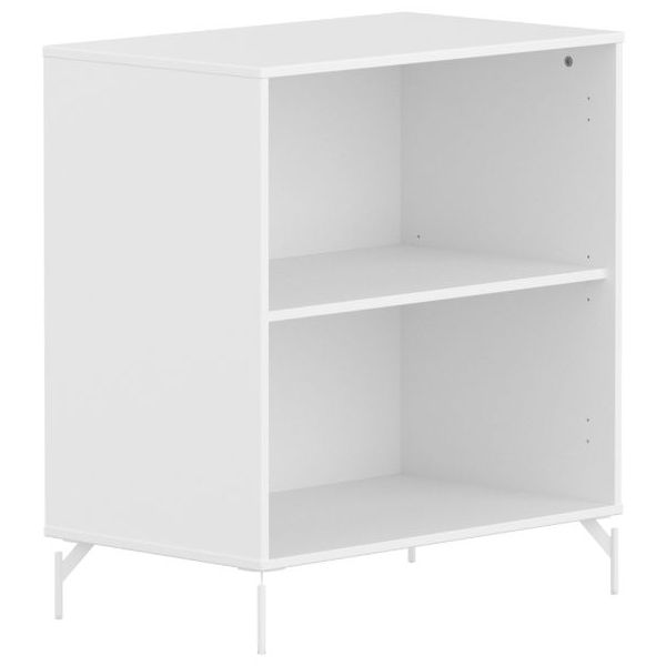 Étagère 1 tablette Saga - Pieds en métal - Blanc