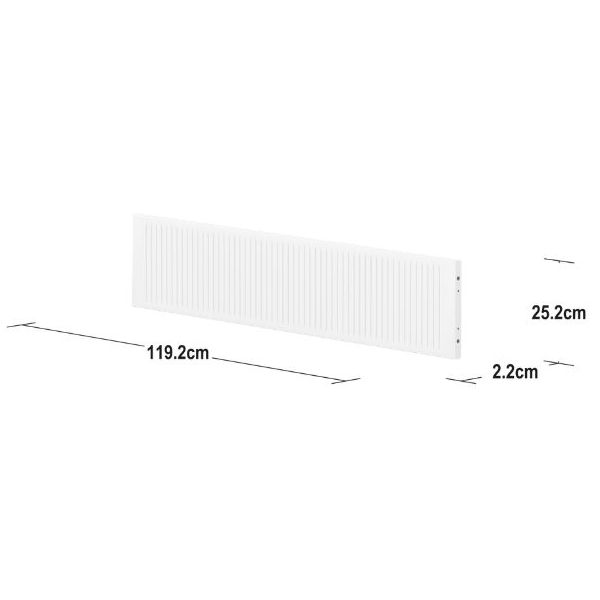 Barrière de sécurité à rainures 1/2 White - Lit 200 cm - Blanc