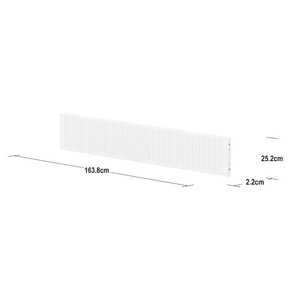 Barrière de sécurité à rainures 3/4 White - Lit 200 cm - Blanc