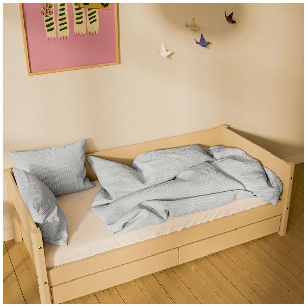 White Set of 2 Drawers for 90 x 200 cm Bed - Sand