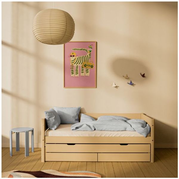 White Underbed Drawer 90x200cm w/ drawers - Sand