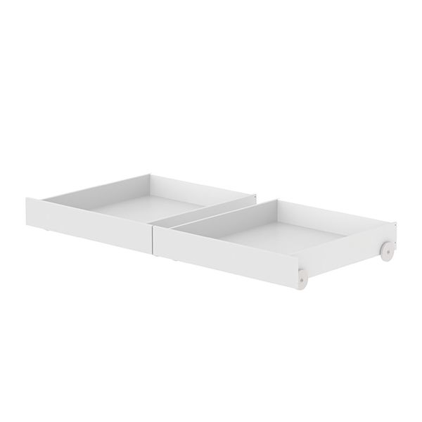 White set of 2 Drawers for 90x200cm bed