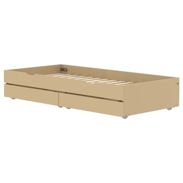 White Underbed Drawer 90x200cm w/ drawers - Sand