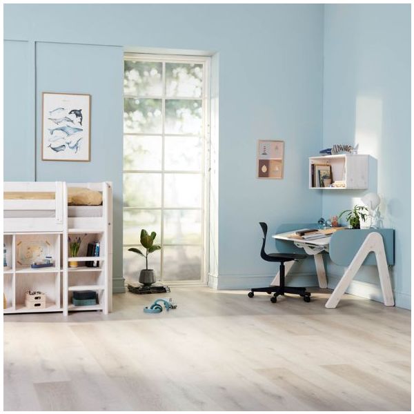 Bureau Inclinable WOODY - Blanc Cérusé / Bleu