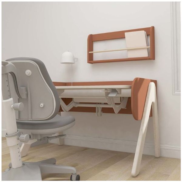 Bureau Inclinable WOODY - Blanc Cérusé / Rose