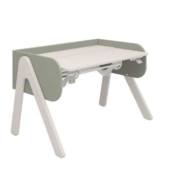 Bureau Inclinable WOODY - Blanc Cérusé / Vert