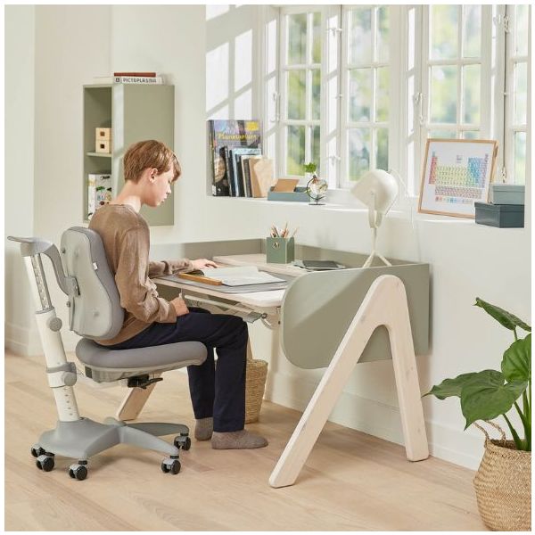 Bureau Inclinable WOODY - Blanc Cérusé / Vert