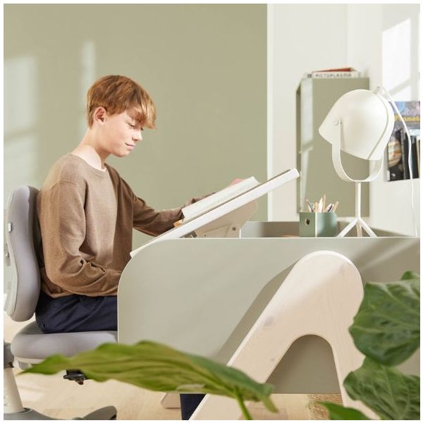 Bureau Inclinable WOODY - Blanc Cérusé / Vert