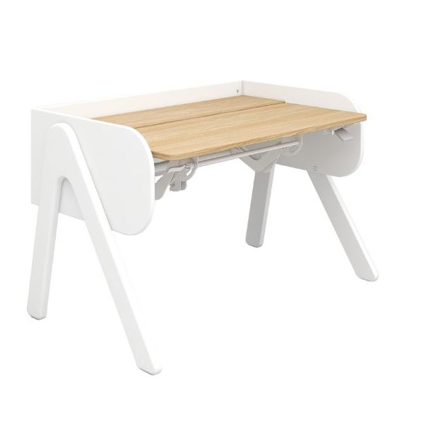 Bureau Inclinable WOODY - Blanc / Chêne