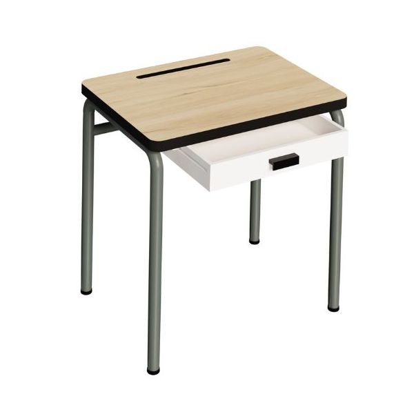 Small Desk Régine 55 x 40 cm Wood Effect - 3-6 years - Khaki Legs