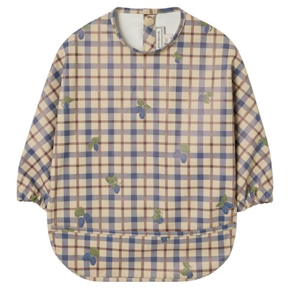 Long-Sleeved Bib - Mulberry Check